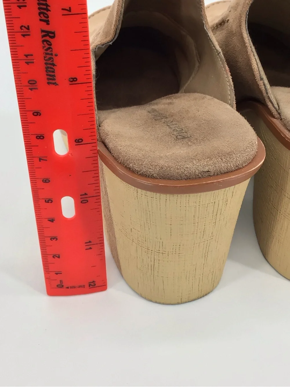 Pierre Dumas Women's Taupe Suede Closed-Toe Slide Mules Clogs Size 8.5